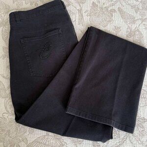 Escada Black Straight Leg High Waist Jeans Size M